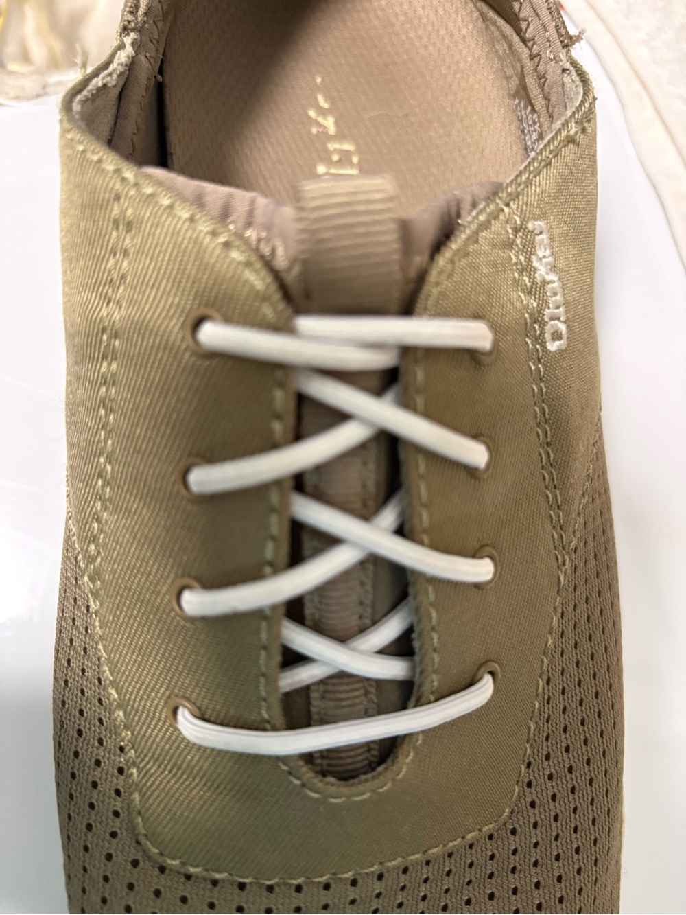 OluKai Men's Slip-On Perforated Casual Shoes in Olive - Picture 4 of 8